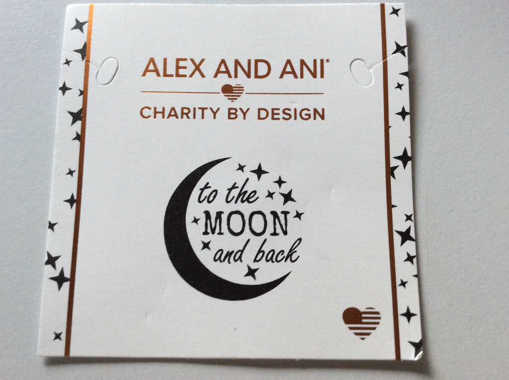 Alex and Ani Stellar Love II Bangle Bracelet Shiny Gold Tag Box Card