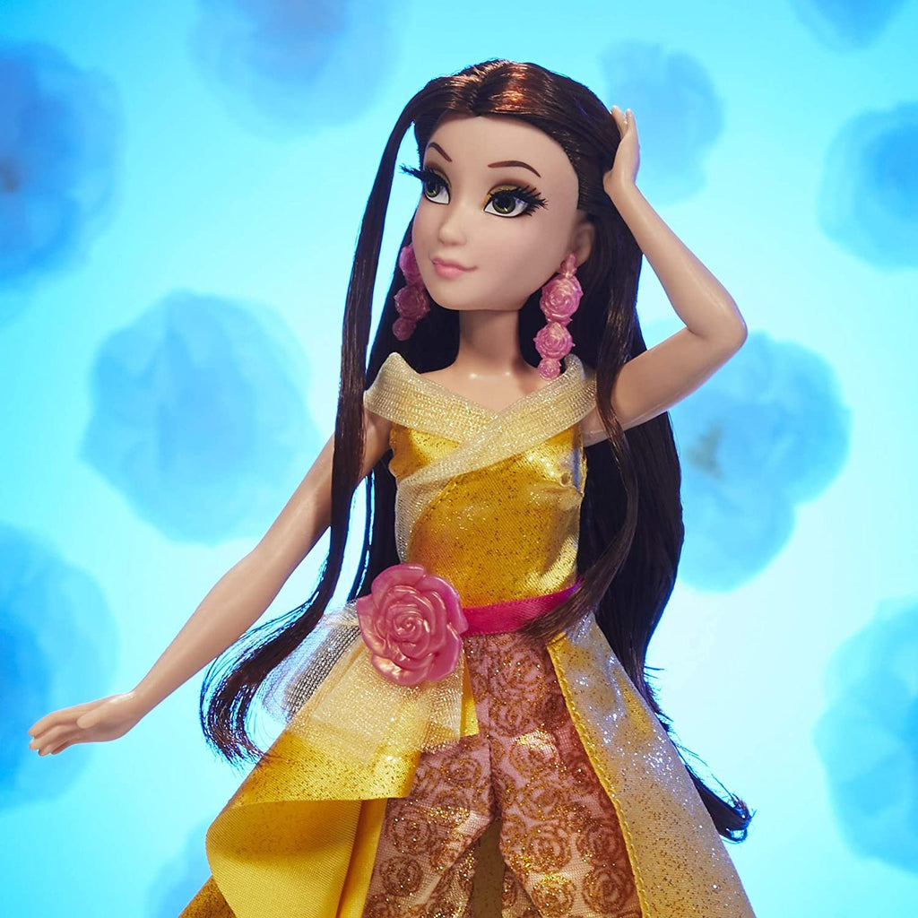 Disney Princess Style Series 08 Belle, Contemporary Style Fashion Doll with Accessories, Collectable Toy for Girls 6 Years and Up