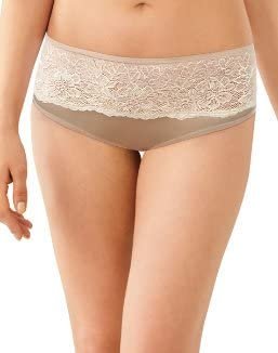 Bali Womens One Smooth U Comfort Indulgence Satin with Lace Hipster Panty