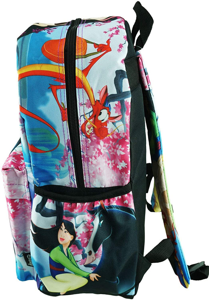 Disney Princess Mulan Deluxe Oversize Print Large 16" Backpack with Laptop Compartment - A19733