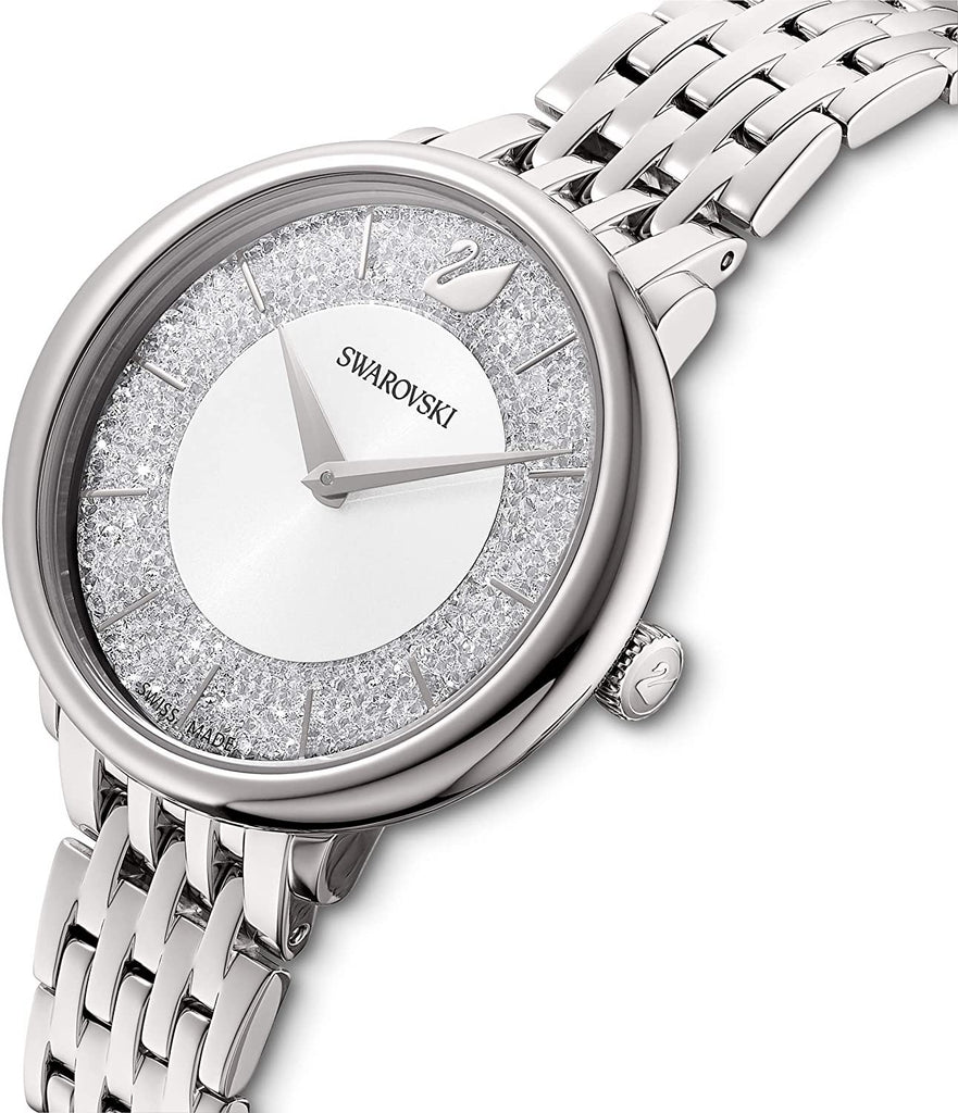 SWAROVSKI Cristalline Chic Watch, Metal Bracelet, Silver Tone, Rose-Gold Tone PVD