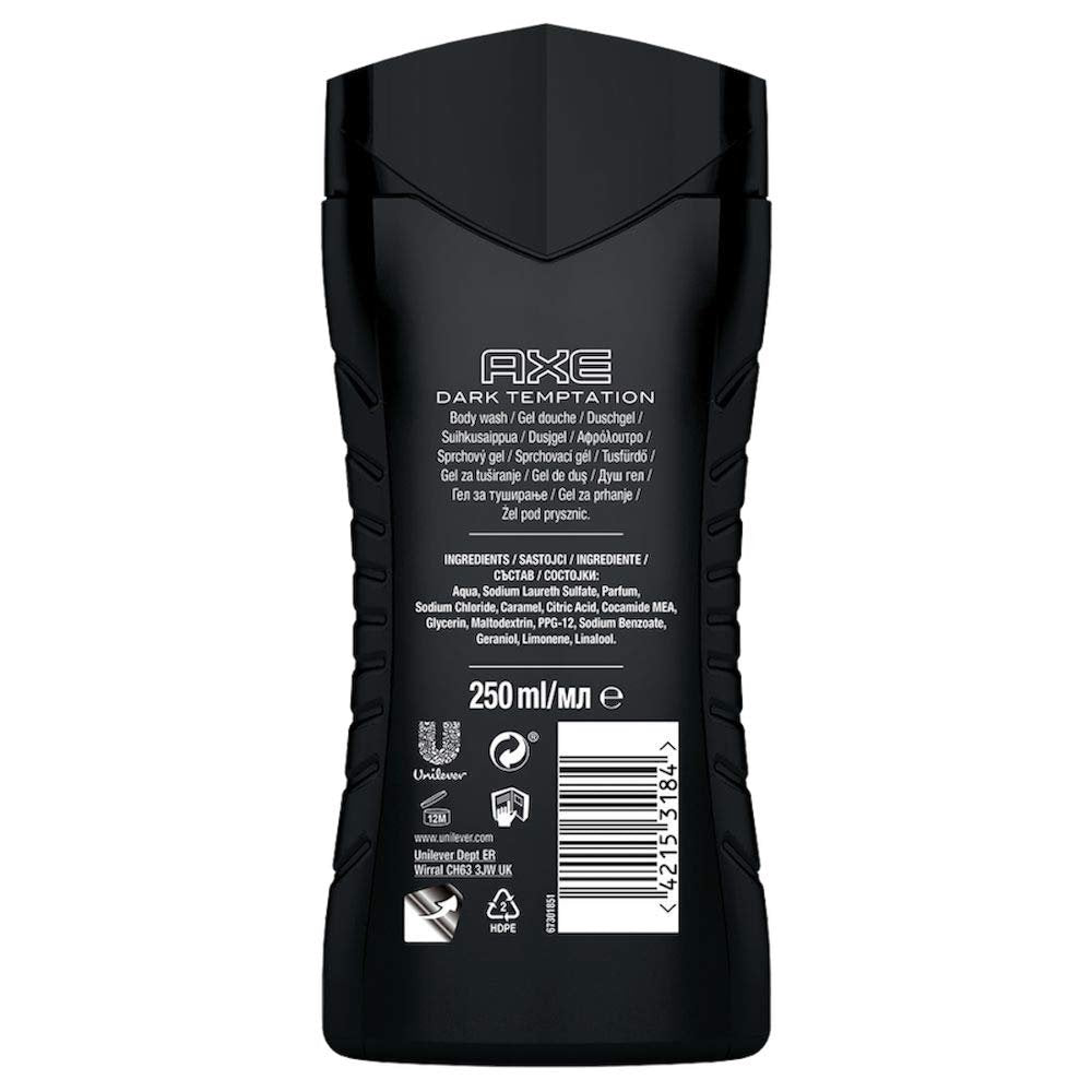 AXE Men's Shower Gel Body Wash Random Flavors 250ml (6-Pack)