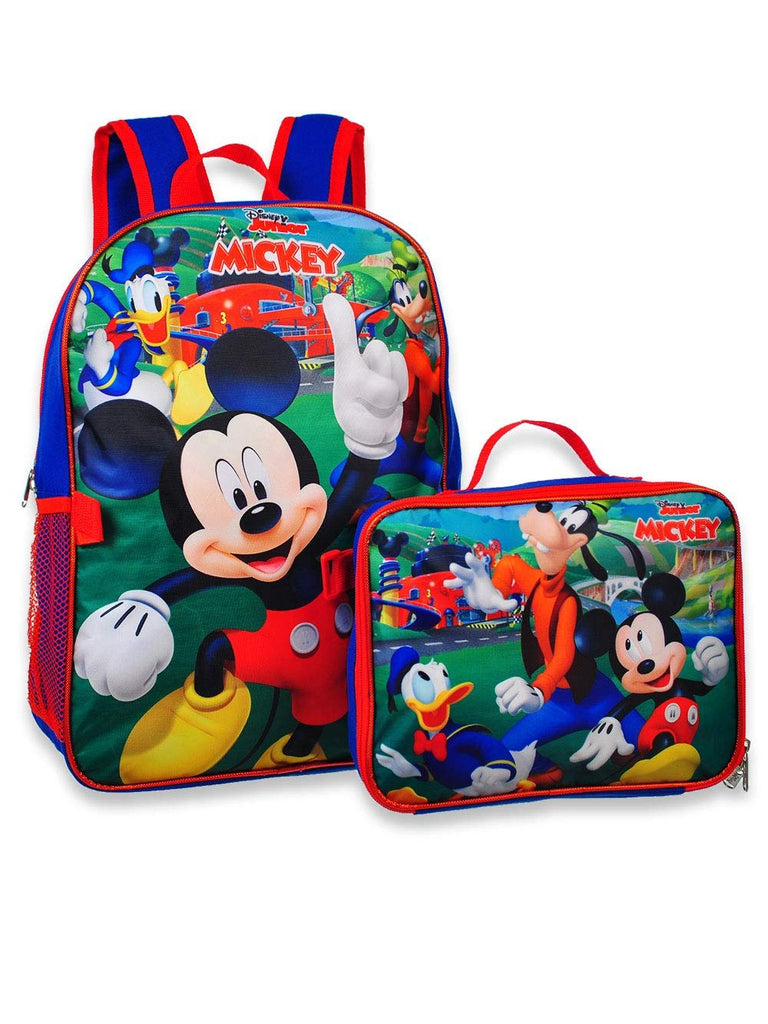 Mickey Mouse 16" Backpack W/Detachable Lunch Box