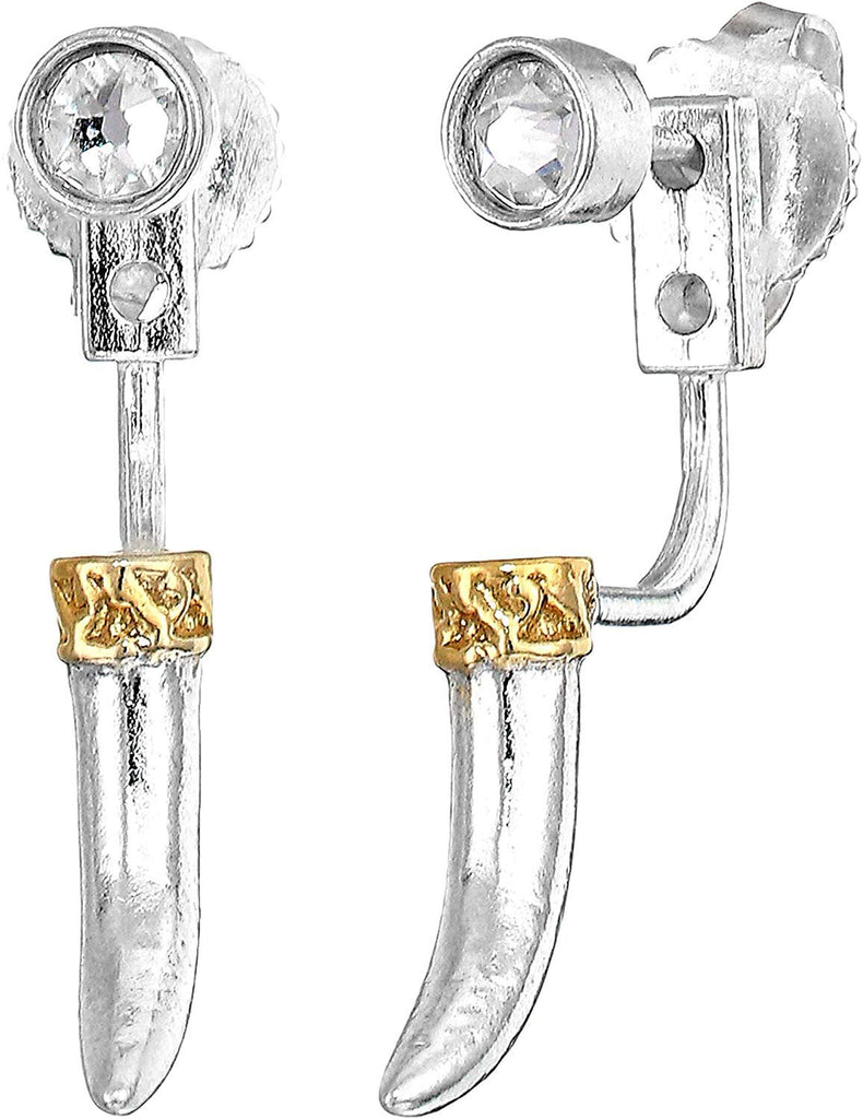 Alex and Ani Womens Horn Earrings