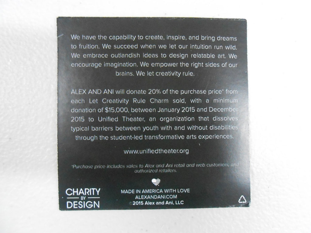 Alex and Ani Charity By Design LET CREATIVITY RULE Bracelet Rafaelian Gold NWTBC