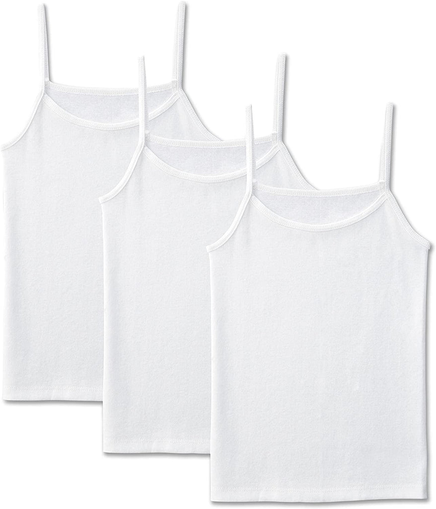 Fruit of the Loom Girls' Big, 3 Pack - Cami - White, Medium