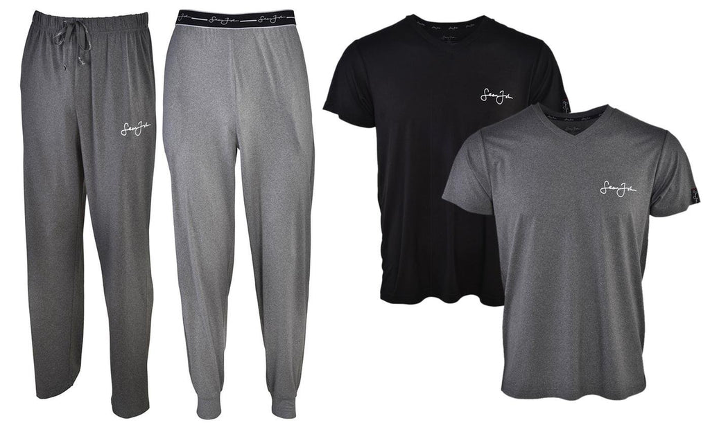 Sean John Mens Lounge Pants - Pockets Jersey Spandex/Polyester Blend Pajamas