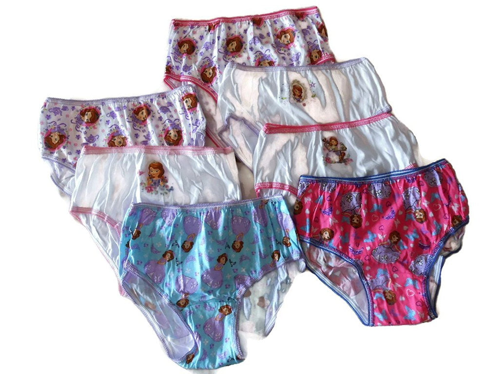 Disney Little Girls'  Seven-Pack Princess Sofia Panties