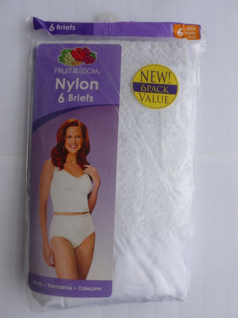 Fruit of the Loom Women`s 6-Pack Nylon Brief Panties, 10, Assorted 