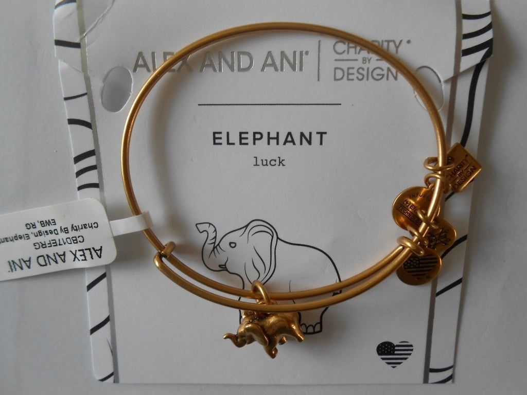Alex and ELEPHANT II Bangle Bracelet Rafaelian Gold New Tag Box Card 2017