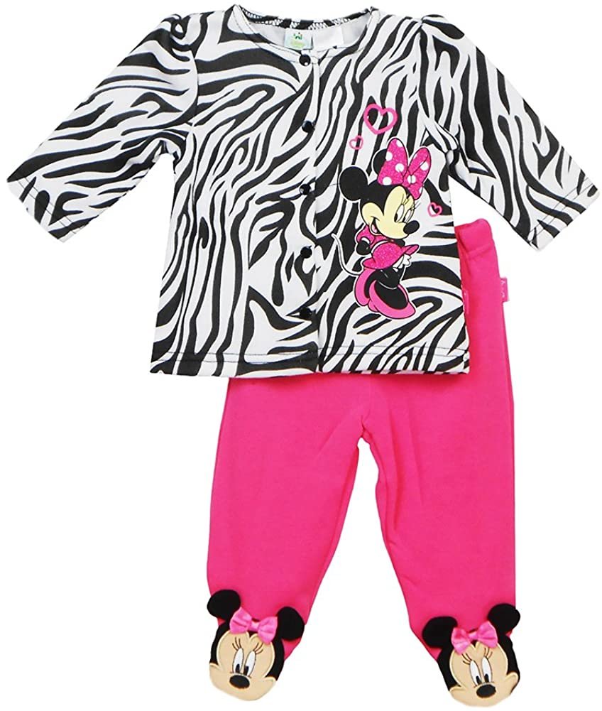 Disney Minnie Mouse Zebra Infant Girls' 2pc Top and Pant Set