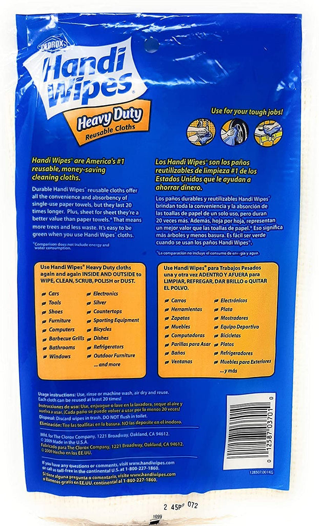 Handi Wipes Heavy Duty Reusable Cloths, Color May Vary