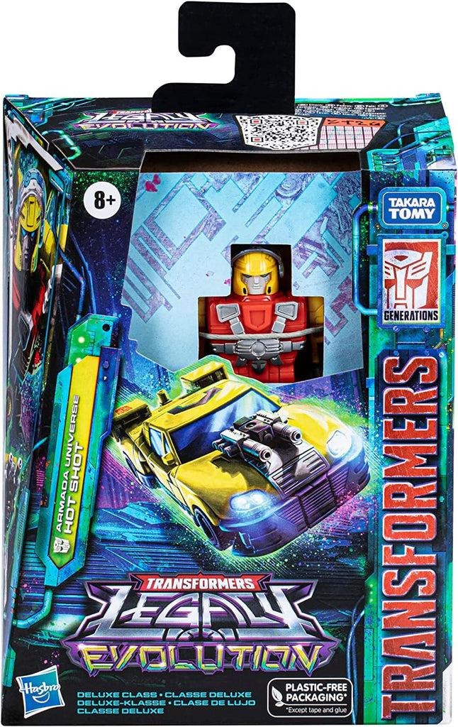 Transformers Toys Legacy Evolution Deluxe Armada Universe Hot Shot Toy, 5.5-inch, Action Figure for Boys and Girls Ages 8 and Up