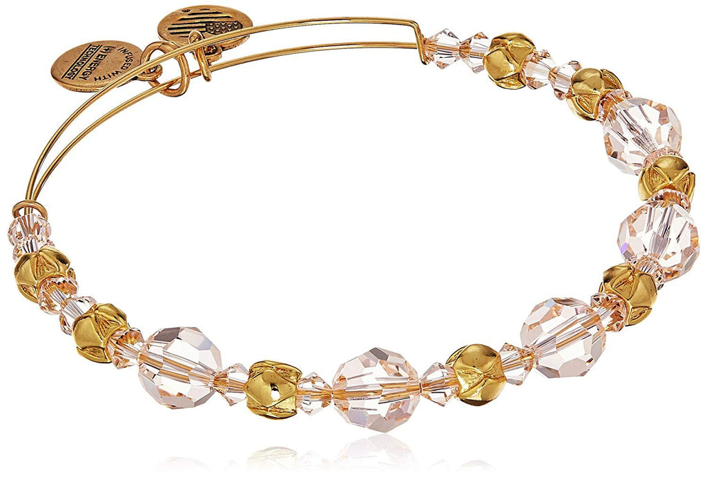 Alex and Ani Women's Blush Beaded Bangle with Swarovski Crystals