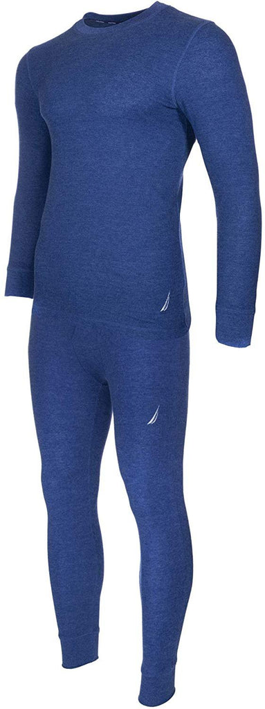 Nautica Mens Thermal Sleep Set - Pockets Super Soft Jersey Spandex/Polyester Blend Pajamas