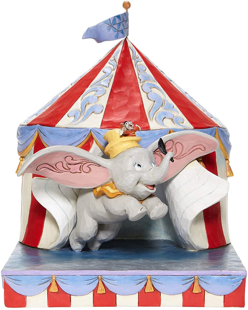 Jim Shore Disney Traditions 6008064 Dumbo Flying Out of Tent Figurine 9.5" H