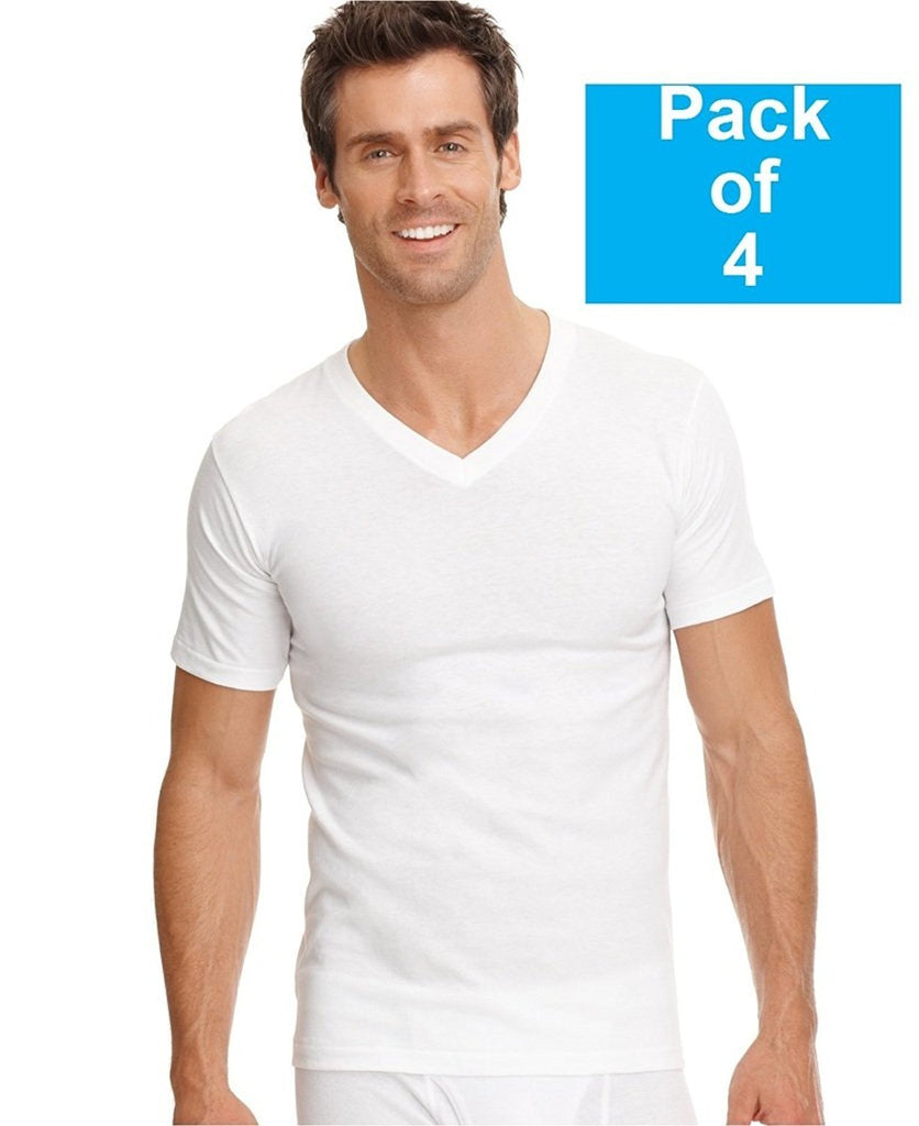 Fruit of the Loom Men's 4 or 8 pack V-Neck T-Shirts Dark Gray Size L, XL NEW