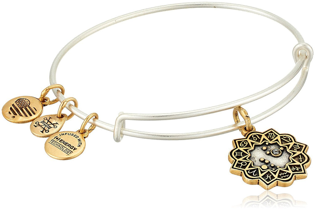 Alex and Ani Womens Two-Tone Zodiac Bangle