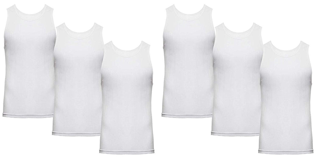 TONY HAWK Boys White A-Shirt 6-Pack - Sizes S-XL