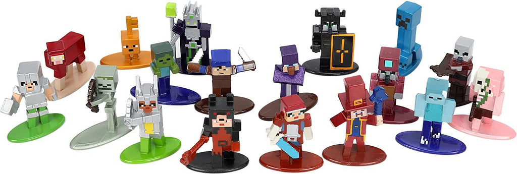 Jada Toys Minecraft Dungeons Nano Metalfigs 1.65" Die-cast Collectible Figures 18-Pack Series 7, Toys for Kids and Adults