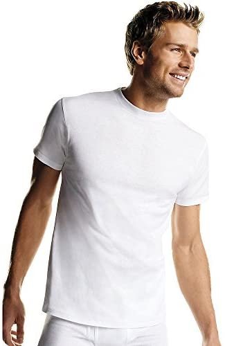 Hanes Men's White TAGLESS® Crewneck Undershirt 6-Pack