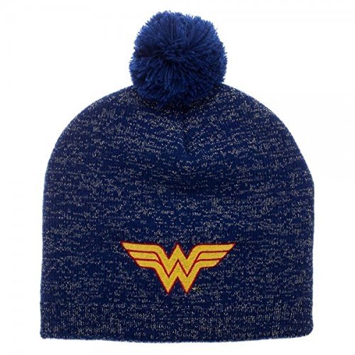 DC Comics Wonder Woman Metallic Lurex Pom Beanie