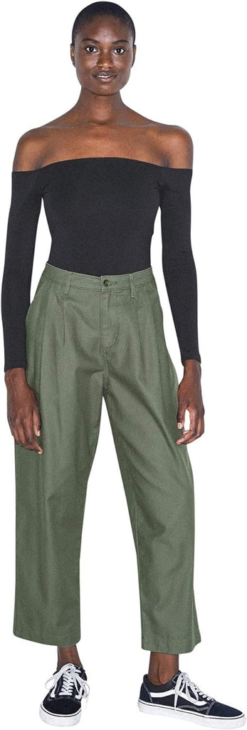 American Apparel Women's Twill Pleated Pant