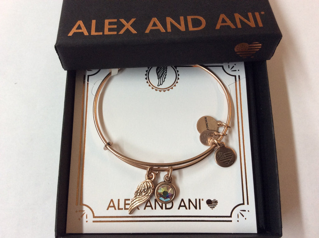 Alex and Ani Womens Love Bangle Rafaelian Rose Gold One Size