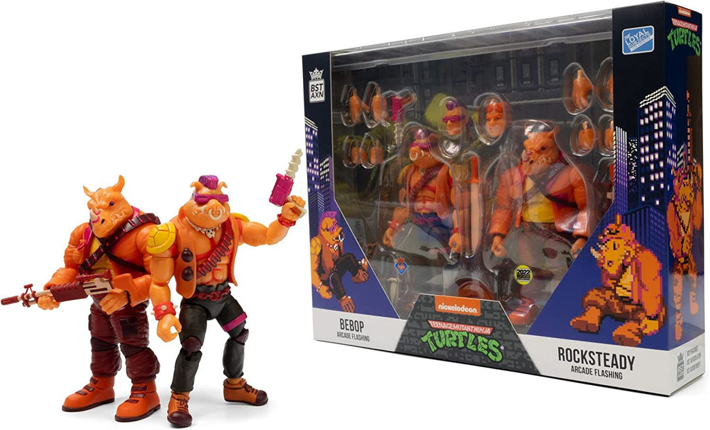 TMNT BST AXN Bebop & Rocksteady Arcade Flashing 2-Pack