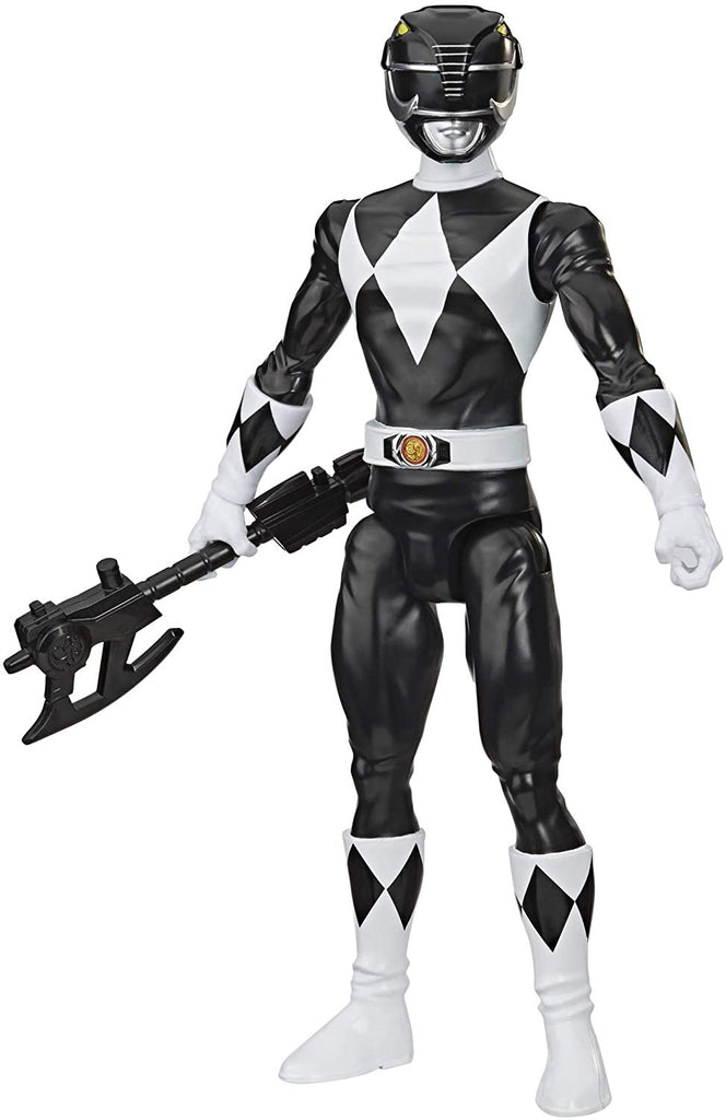Power Rangers Mighty Morphin Black Ranger 12-Inch Action Figure Toy Inspired by Classic TV Show, with Power Axe Accessory