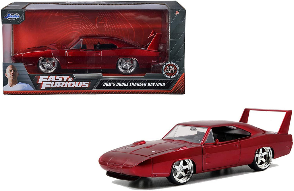 Jada Toys Fast & Furious Dom's Dodge Charger Daytona DIE-CAST Car, 1: 24 Scale Red (97060)