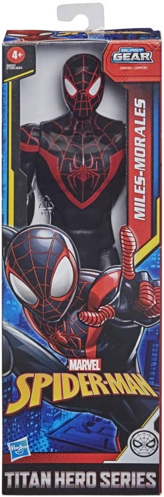 Marvel E85255X3 Spider-Man: Titan Series Miles Morales 30-cm-Scale Super Hero Action Figure Toy, Multi Colour