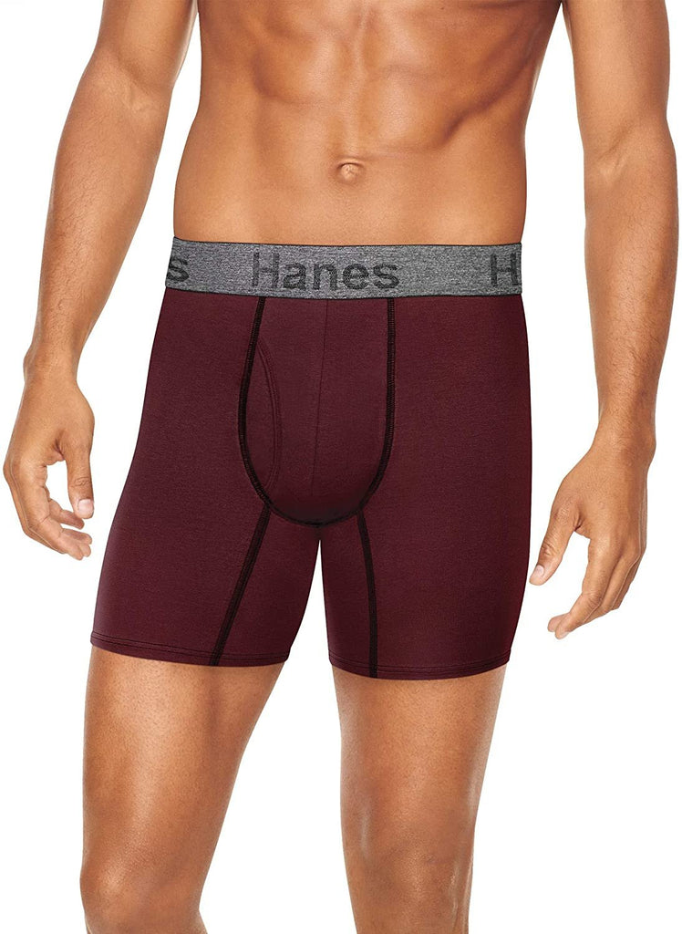 Hanes Men's 5-Pack Sports-Inspired Cool Dri Boxer Brief