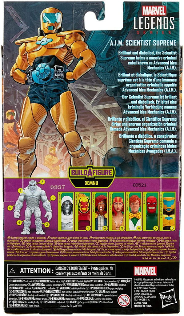 Marvel Hasbro Legends Series 6-inch Collectible Action A.I.M. Scientist Supreme Figure and 1 Accessory and 1 Build-A-Figure Part