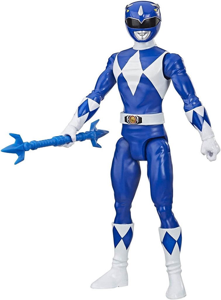 Power Rangers Mighty Morphin Blue Ranger 12-Inch Action Figure Toy Inspired by Classic TV Show, with Power Lance Accessory