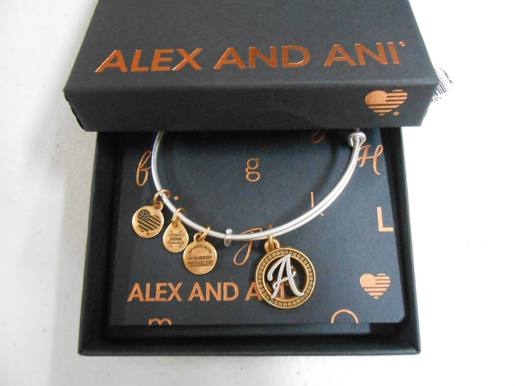 Alex and Ani Womens Initial A Charm Bangle