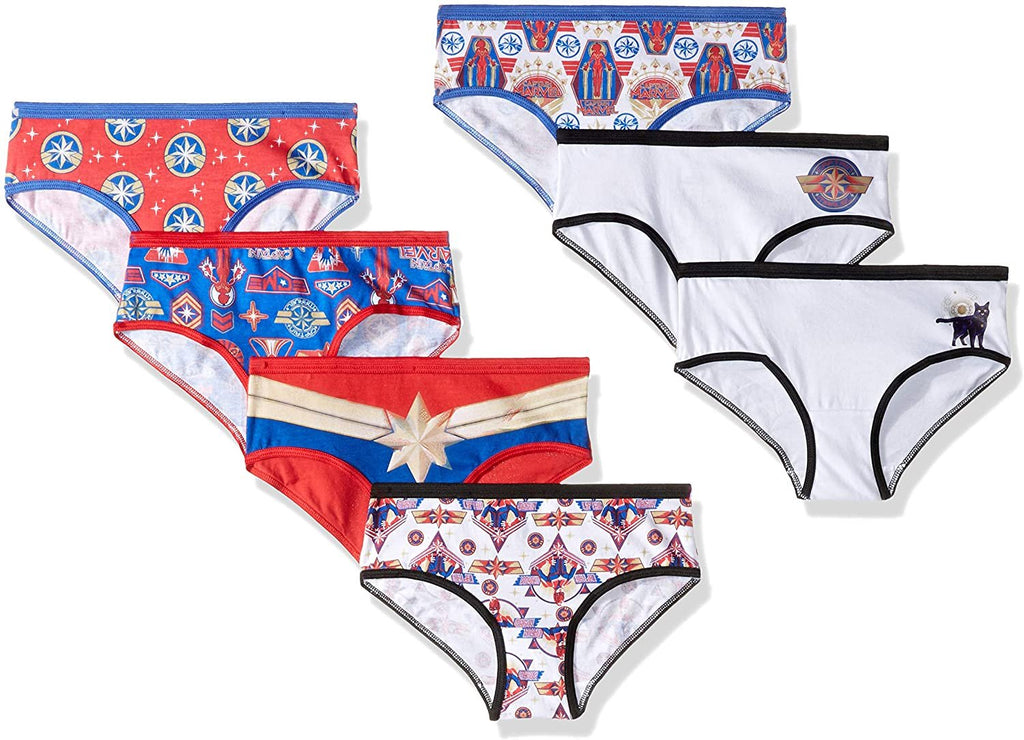 Marvel Captain Girls 7-Pack Hipster Underwear