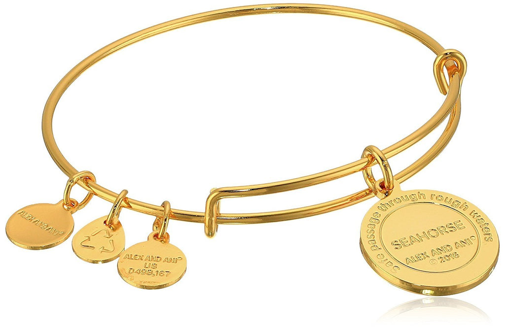 Alex and Ani Art Infusion Seahorse Expandable Gold-Tone Bangle Bracelet