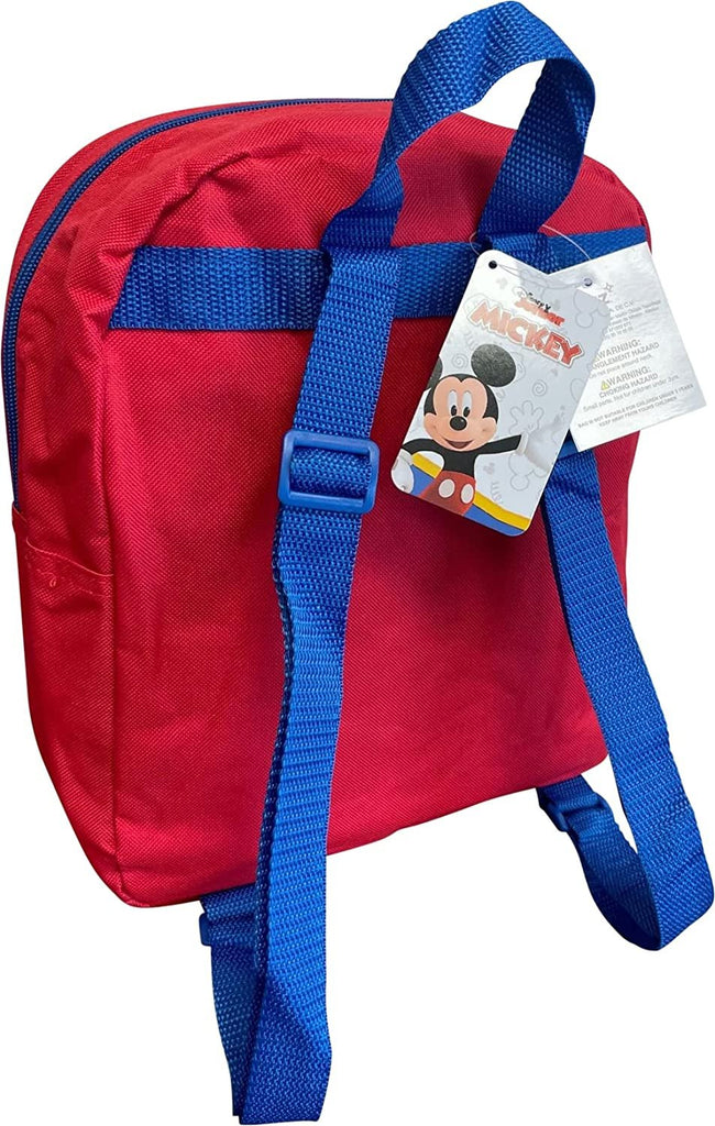 Mickey Mouse Toddle Boy 12 Inch Mini Backpack (Red-Blue)