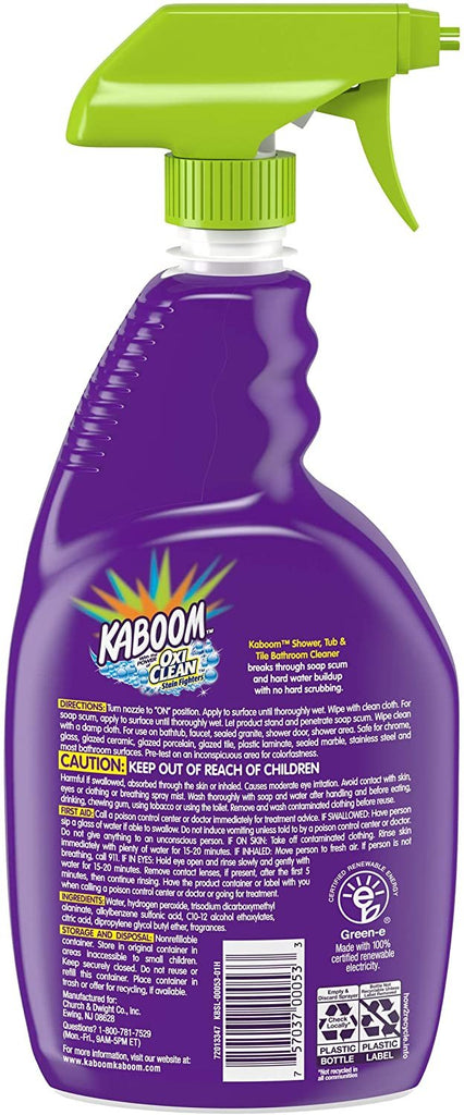 KABOOM Professional Oxi Clean, Shower Tub and Tile Cleaner, 32 OZ (PACK OF 2)