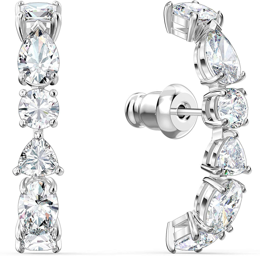 SWAROVSKI Women's Tennis Deluxe Rhodium Plated White Crystal Jewelry Collection