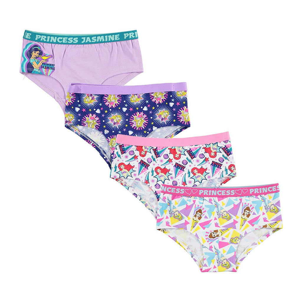 Disney Girls' Big Princess 4pk Supersoft Reactive Print Panties