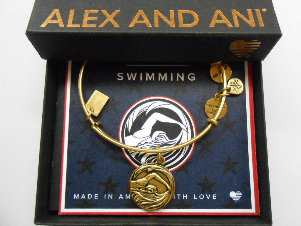 Alex and Ani Team USA Swimming Expandable Bangle Bracelet