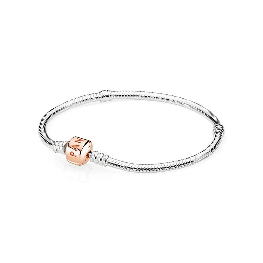 Pandora MOMENTS SILVER BRACELET WITH PANDORA ROSE CLASP 580702