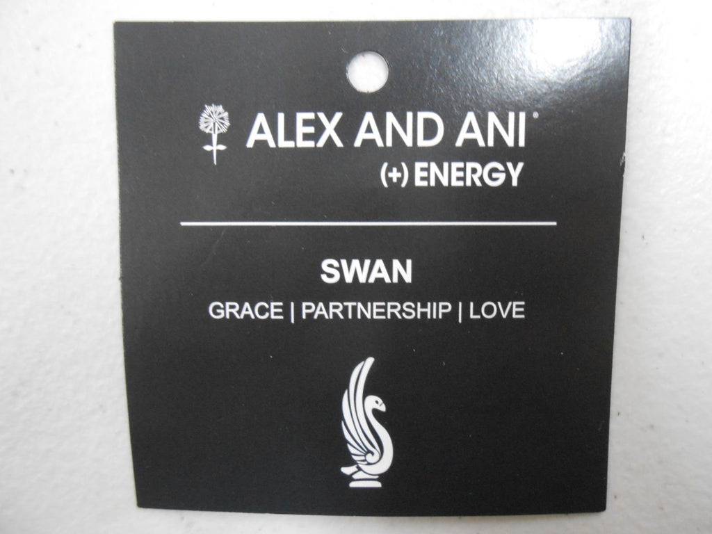 Alex and Ani Swan Charm Expandable Bangle Bar Bracelet