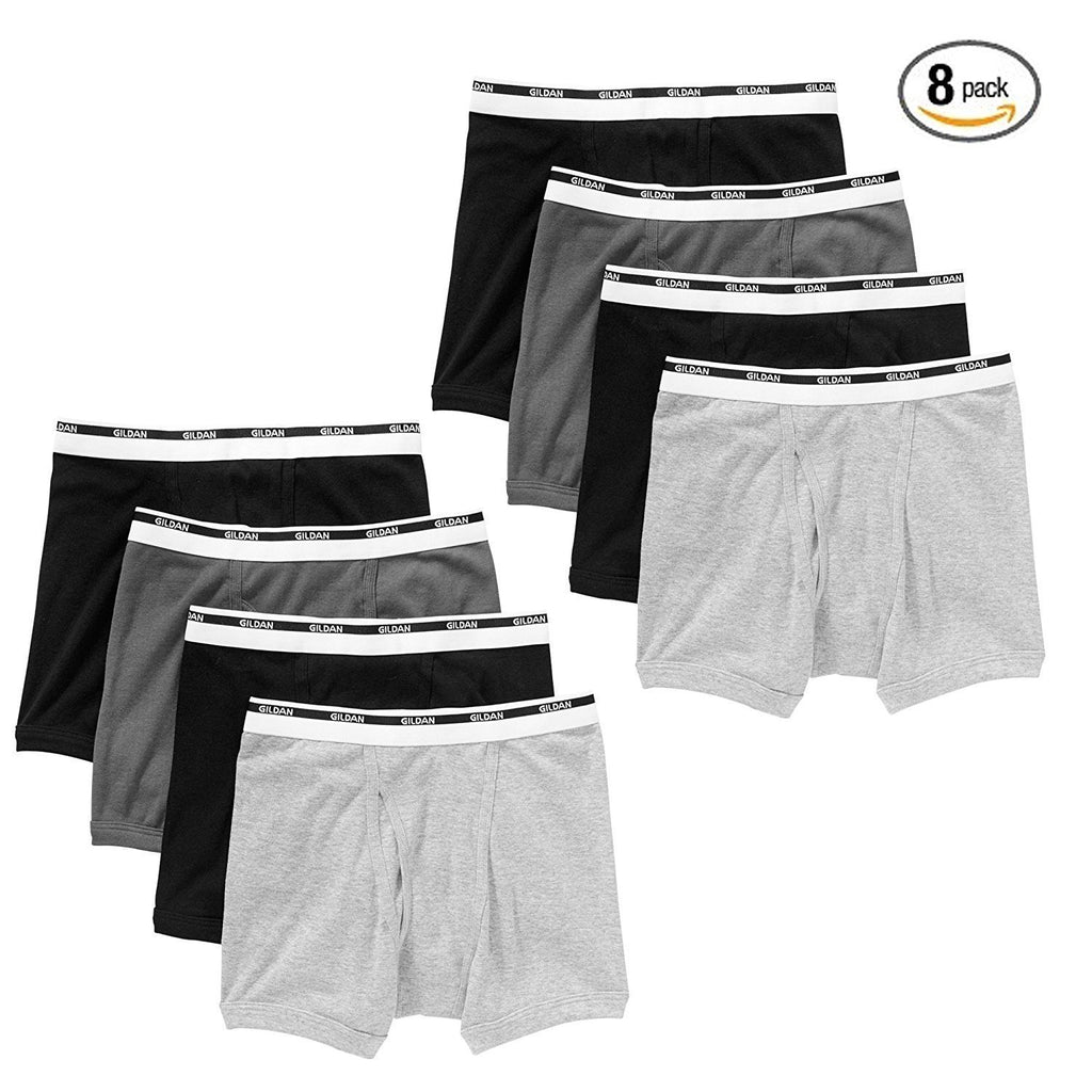 Gildan Men's Boxer Briefs Premium Cotton Underwear 8-Pack