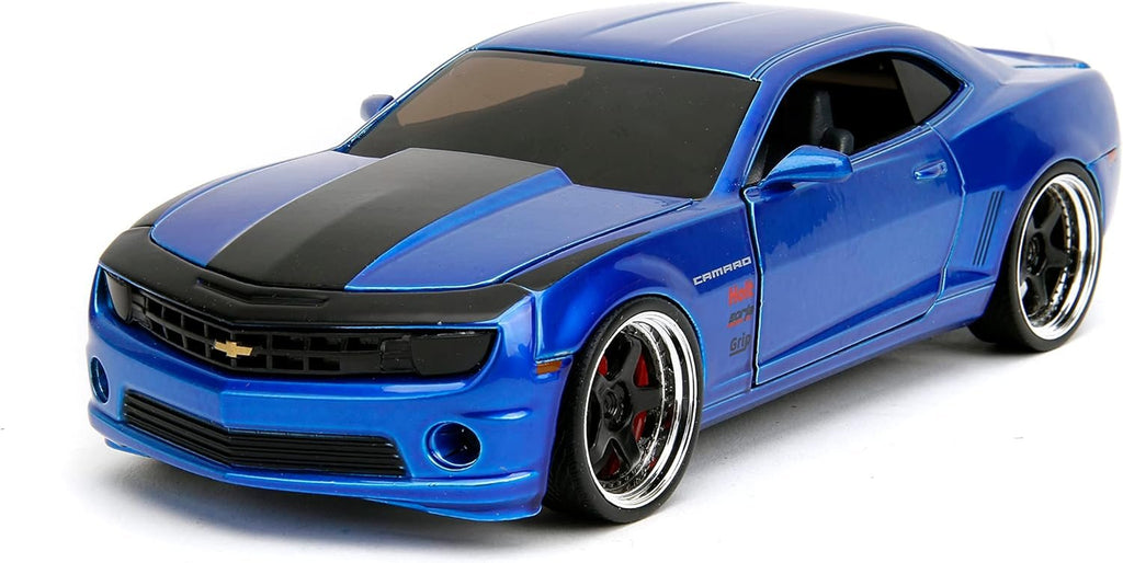 Big Time Muscle 1:24 2010 Chevy Camaro Die-Cast Car, Toys for Kids and Adults(Candy Blue)