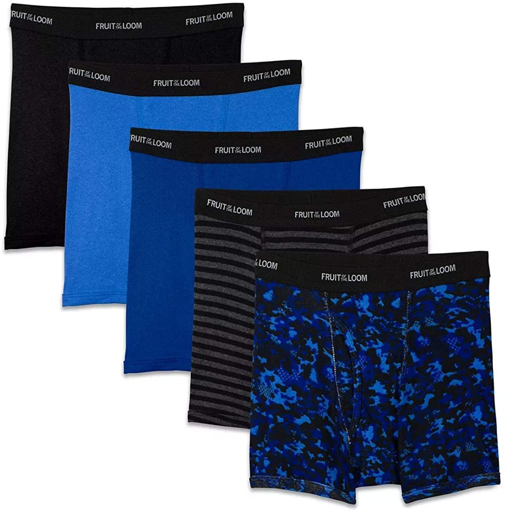 Fruit of the Loom Boys' Boxer Briefs Signature Collection 10 Pack M