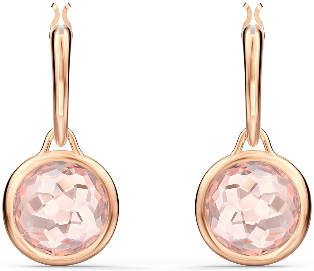 SWAROVSKI Women's Tahlia Rose-Gold Tone Finish Necklace and Earrings Pink Crystal Jewelry Collection