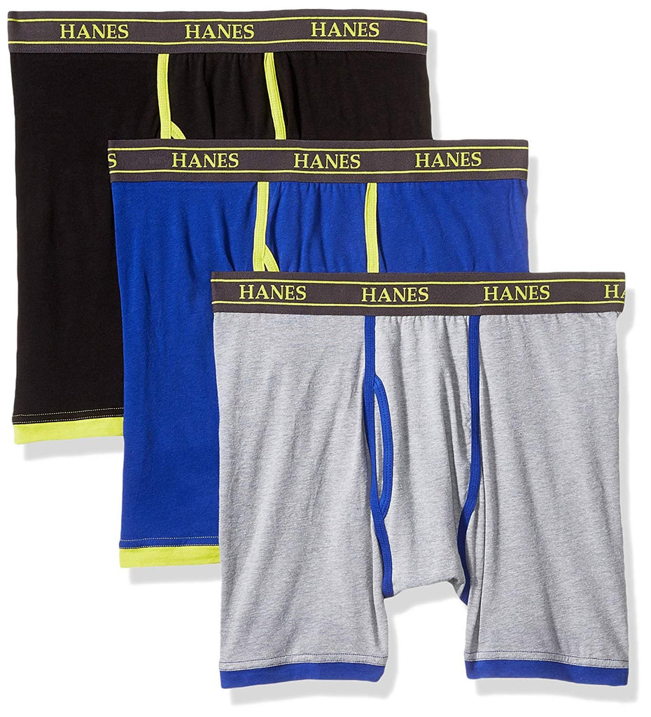 Hanes Ultimate Men's 3-Pack Stretch Boxer Briefs with Spun Cotton Wicks